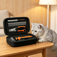 Étui de rangement pour outils de toilettage pour animaux de compagnie en EVA rigide de qualité supérieure, résistant aux chocs et à la poussière, avec mousse découpée sur mesure pour les fournitures de toilettage pour chiens et chats