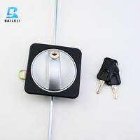 Loquet robuste à trois points en alliage de zinc avec bouton rotatif, serrure de sécurité à clé pour armoire à outils de stockage commercial