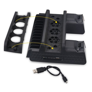 Đế Sạc Làm Mát Đa Năng TP4-882 Cho Bộ Điều Khiển <span class=keywords><strong>PS4</strong></span>/<span class=keywords><strong>PS4</strong></span> Slim/<span class=keywords><strong>PS4</strong></span> Pro Đế Giữ Quạt Làm Mát Dọc - Product Image 2