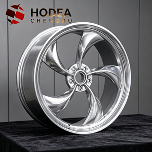 Jantes en alliage forgé HODEA 1 pièce, 5 branches, finition usinée argentée, personnalisables pour voitures européennes, américaines et japonaises - Product Image 2