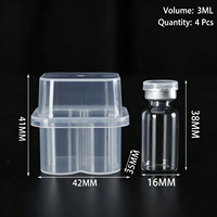 Boîtes en plastique transparentes de 3 ml/5 ml/10 ml (2 à 10 unités) pour le stockage de poudres lyophilisées et de vaccins, étuis pour peptides - Vente en gros