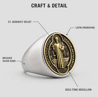 Bague de mariage punk vintage pour homme en acier inoxydable 316L, motif Jésus, Fils de Dieu, catholique chrétien
