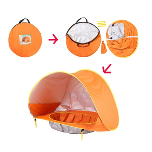 Tente de plage pour bébé, protection UV, abri solaire pour bébé et enfant, tente de plage pop-up portable, abri solaire avec piscine, protection UV - Product Image 5