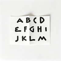 Tarjetas de Memoria Educativas Personalizadas con el Alfabeto ABC Impreso en Papel para Niños, Aprendizaje Temprano, Letras Negras en Papel Educativo