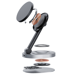 Station de charge de bureau magnétique PD avec logo personnalisé, 15 W, chargeur sans fil portable rapide pour appareils - Product Image 3