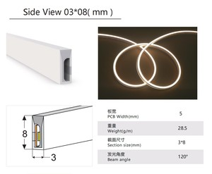 Chất lượng cao 3mm 4mm 6mm 2835 LED dải neon ánh sáng IP67 ngoài trời không thấm nước trang trí chiếu sáng linh hoạt Neon dải ánh sáng - Product Image 2