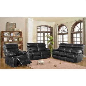 Frank Furniture Elegant Traditional Design 321-Seater Recliner <b>Sofa</b> Set High Quality Air Leather <b>Material</b> for Bean Bag <b>Sofas</b> - Product Image 2
