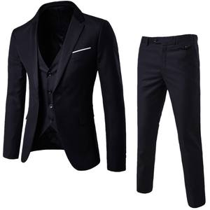 Traje de <span class=keywords><strong>Hombre</strong></span> de 3 Piezas, Estilo Slim Fit, Esmoquin Formal para Baile de Graduación o <span class=keywords><strong>Boda</strong></span>, Blazers para Novio, Chaqueta de Vestir de Alta Calidad, Pantalones y Chaleco - Product Image 2