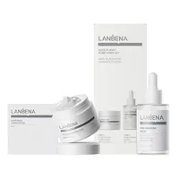 Nouvel arrivage Lanbena : Kit de soin du visage anti-points noirs avec sérum réducteur de pores à l'acide salicylique et bandes purifiantes pour le nez