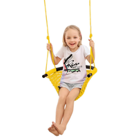 Siège de balançoire robuste pour enfants avec corde de jeu sécurisée, parfait pour l'intérieur, l'extérieur, la cour de jeux, la maison, l'arbre