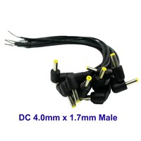 CCTV DC-Stromstecker 4,0mm x 1,7mm Männlich 90 Grad Winkeladapter Mit Kabel