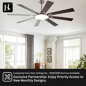 Ventilador de techo decorativo de 63 pulgadas con aspas de madera contrachapada, motor de corriente continua, luces y control remoto. - Product Image 5