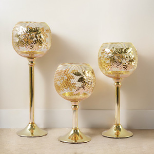 Đám cưới Bảng centerpieces vàng kim loại dây kim loại thiết kế Hollow ra Candle Holders - Product Image 5