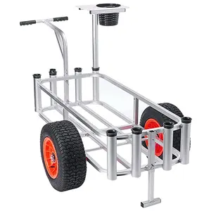 balloon wheel Aluminum fishing beach cart trolley