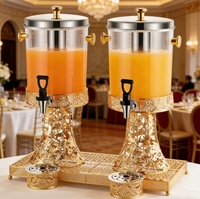 Luxe grensoverschrijdende vergulde koelkast voor sap, dranken, buffet, thee, fruitthee.