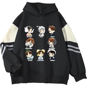 Sudadera con Capucha Bangchan Felix Hyunjin Minho Seungmin para Mujer, Sudadera Informal de Tela Jersey, Manga Larga - Product Image 1