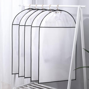 Custom con cerniera appesa abiti con tasche alla rinfusa abiti da sposa in tessuto Non tessuto copertina di raso borsa Custom logo indumento borse - Product Image 5