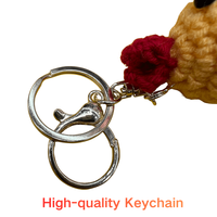 Handgemaakte positieve gehaakte poppen, schattige groente-, fruit- en dierenhaak-sleutelhangers als cadeau & emotionele steun