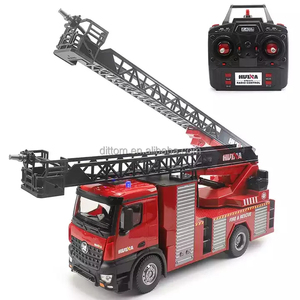 <span class=keywords><strong>Huina</strong></span> <span class=keywords><strong>1561</strong></span> 1/14 RC Jet d'eau échelle camion de pompiers 2.4G 22CH échelle de pulvérisation rotatif combat camion d'ingénierie - Product Image 2