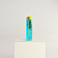 Briquet jetable électrique HP-128 en plastique AS/ABS à faible MOQ avec flamme, caoutchouc transparent, 2000 briquets avec impression personnalisée