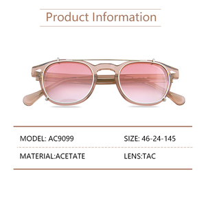 Clip On Acetate nhựa Khung kính mát chất lượng cao sang trọng thiết kế mới nhất thời trang Kính quang học khung HD phân cực - Product Image 3