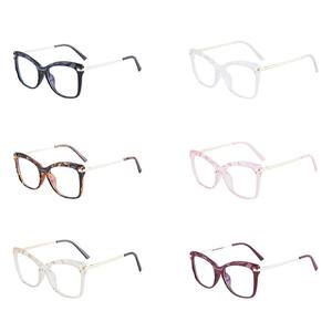 Montures de lunettes œil-de-chat TR90 transfrontalières, monture complète, protection anti-lumière bleue, verres plats, unisexe 88005 - Product Image 5