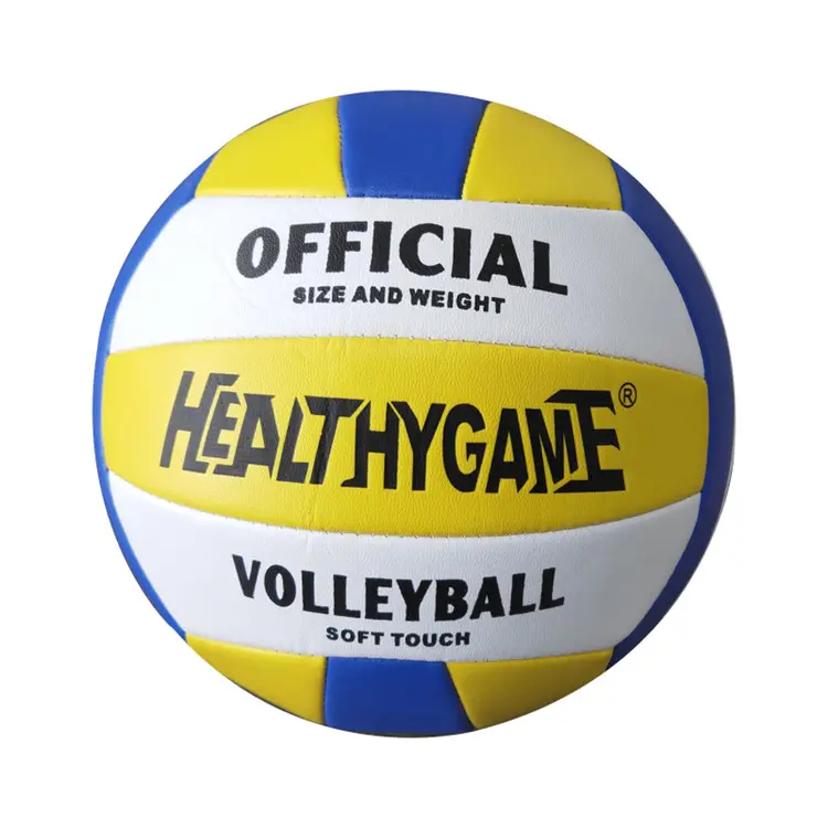 Pelota de voleibol de playa personalizada, Bola de voleibol laminada de cuero PU de PVC, OEM, tamaño oficial 5, muestra gratis