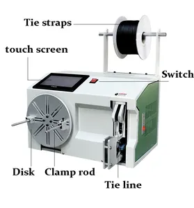 NB-8-30CY Touch Type Winding and Binding Machine Cabo de dados USB Cabo de alimentação Enrolamento e Strapping Machine