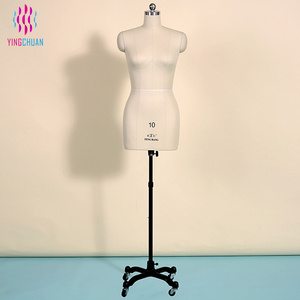 Maniquí <span class=keywords><strong>de</strong></span> <span class=keywords><strong>Costura</strong></span> a la moda para mujer, maniquí femenino <span class=keywords><strong>de</strong></span> medio cuerpo, <span class=keywords><strong>de</strong></span> plástico, <span class=keywords><strong>ajustable</strong></span>, para sastrería - Product Image 4