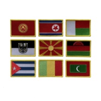 Patch de broderie national Patchs de drapeau brodés de pays pour vêtements Patchs tactiques de sac à dos