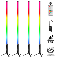 4 tubes LED RGBW rechargeables de 150 cm, 30 W, IP65, sans fil, DMX512, Art-Net, activés par le son, pour piste de danse, scène, mariage, événement, DJ