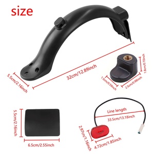 Garde-boue arrière amélioré pour trottinettes électriques <span class=keywords><strong>Xiaomi</strong></span> <span class=keywords><strong>M365</strong></span>/Pro, modèle XY-17, noir, Cycle Zone - Product Image 2