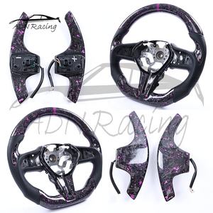 Volante de Coche Personalizado en Fibra de Carbono con Palanca de Cambios, Color Morado Forjado, para Infiniti Q50 Q60 QX80 2018+ (Venta al Por Mayor) - Product Image 4