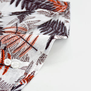 Chemises boutonnées hawaïennes à manches courtes en coton personnalisé <span class=keywords><strong>Chemise</strong></span> imprimée pour garçon de plage taille européenne et américaine pour enfant - Product Image 5