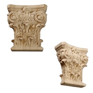 Decorative Millwork <strong>Hand</strong> <strong>Carved</strong> <strong>Wood</strong> <strong>Column</strong> Corbel Capitals Furniture Parts <strong>Wood</strong> Fireplace Corbels