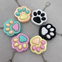 Mini pendentif anti-stress patte de chat colorée, porte-clés de décompression, breloque mignonne pour sac à main