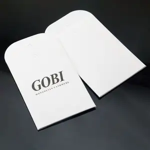 Custom Logo Printed Luxury Mini Small Paper Kraft Envelopes Pure White Spare Button Bags