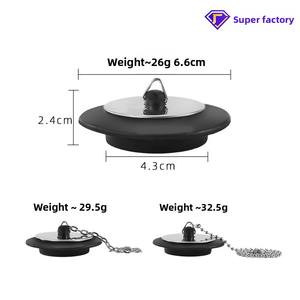 Résistant à la corrosion Non-déformation en <span class=keywords><strong>caoutchouc</strong></span> baignoire <span class=keywords><strong>piscine</strong></span> <span class=keywords><strong>bouchon</strong></span> salle de bain déodorant scellé sol vidange égout évier <span class=keywords><strong>bouchon</strong></span> chaîne - Product Image 4