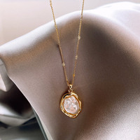 Collier pendentif perle ABS femme baroque bon marché