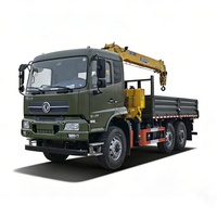Camion-grue Dongfeng 6x6 de 10 tonnes, grue à flèche mobile tout-terrain