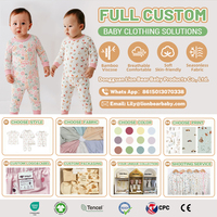 Pyjamas Bébé en Bambou en Gros - Ensemble Vêtements Écologiques pour Tout-Petits Motif Floral Imprimé Personnalisé Respirant Unisexe 2 Pièces