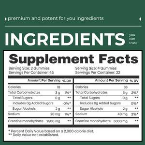 Integratore Alimentare Personalizzato Senza Zucchero con Creatina Idrata in Gommose per il Sviluppo Muscolare e la Salute Muscolare - Product Image 3