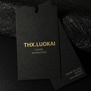 Small Business Custom Black Paper Card <b>Gold</b> Foil Hot Stamp Logo Any Size Low MOQ Thick Matte for Startup Brand Packaging - Product Image 1