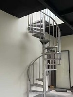 Escalier en colimaçon extérieur sur mesure, moderne, simple, intégré, résistant à la rouille et à la pluie