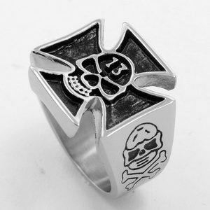 Anillos Góticos de Cruz Celta con Calavera, de Acero Inoxidable 316L, Resistentes al Agua, para Hombre, Venta al Por Mayor, Nueva Llegada - Product Image 2