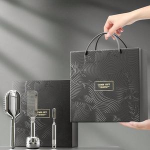 Custom Custom Metal Promotional Cushion Base Hair Comb Gift Set Romantic Valentine's Day Anniversary <b>Present</b> <b>for</b> Couples - Product Image 2