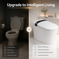 WC intelligent automatique monobloc avec bidet intégré, cuvette électronique pour salle de bain de luxe, affichage LED