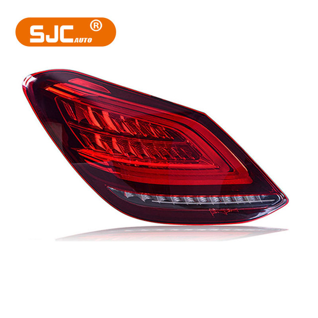 SJC Auto Sequential Taillights for Mercedes Benz C Class W205 C180 C200 2015-2022 New Upgrade Car Accessories LED Tail Lights
