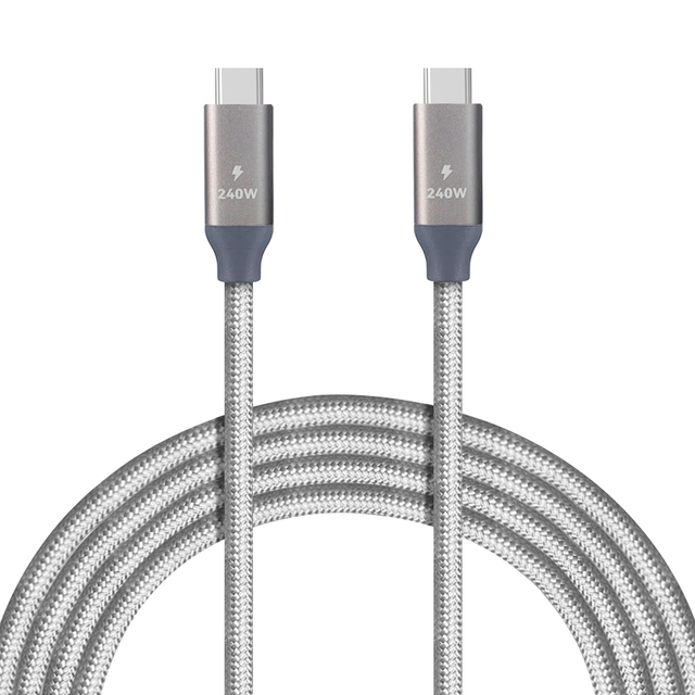Wholesale New Pure Copper Braided Shielding Type-C 5A 240W Fast Charging Data Cable PVC Jacket for iPhone 17 16 15 Camera Use