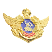 Cambodge or ministère de la défense nationale épinglette médaille emblème insigne nouveau 3D personnalisé épinglettes d'entreprise avec boîte en acrylique